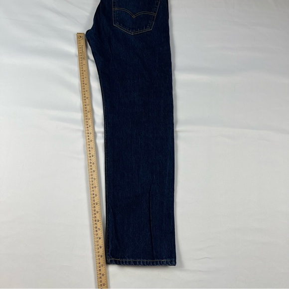 Levis 505 Men's Regular Fit Jeans Dark Wash size: W32 L32 - Picture 12 of 13